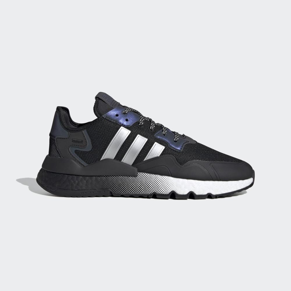 Adidas Women's Nite Jogger Originals Shoes Black/Silver Metal/White Ireland EF5403